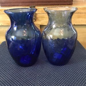 Pair of large blue vases